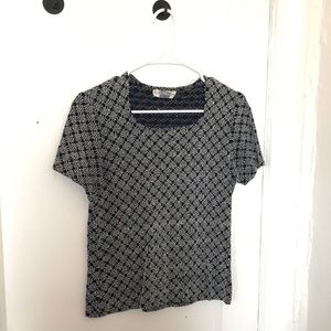 Cute black/navy blue textured top for sale!